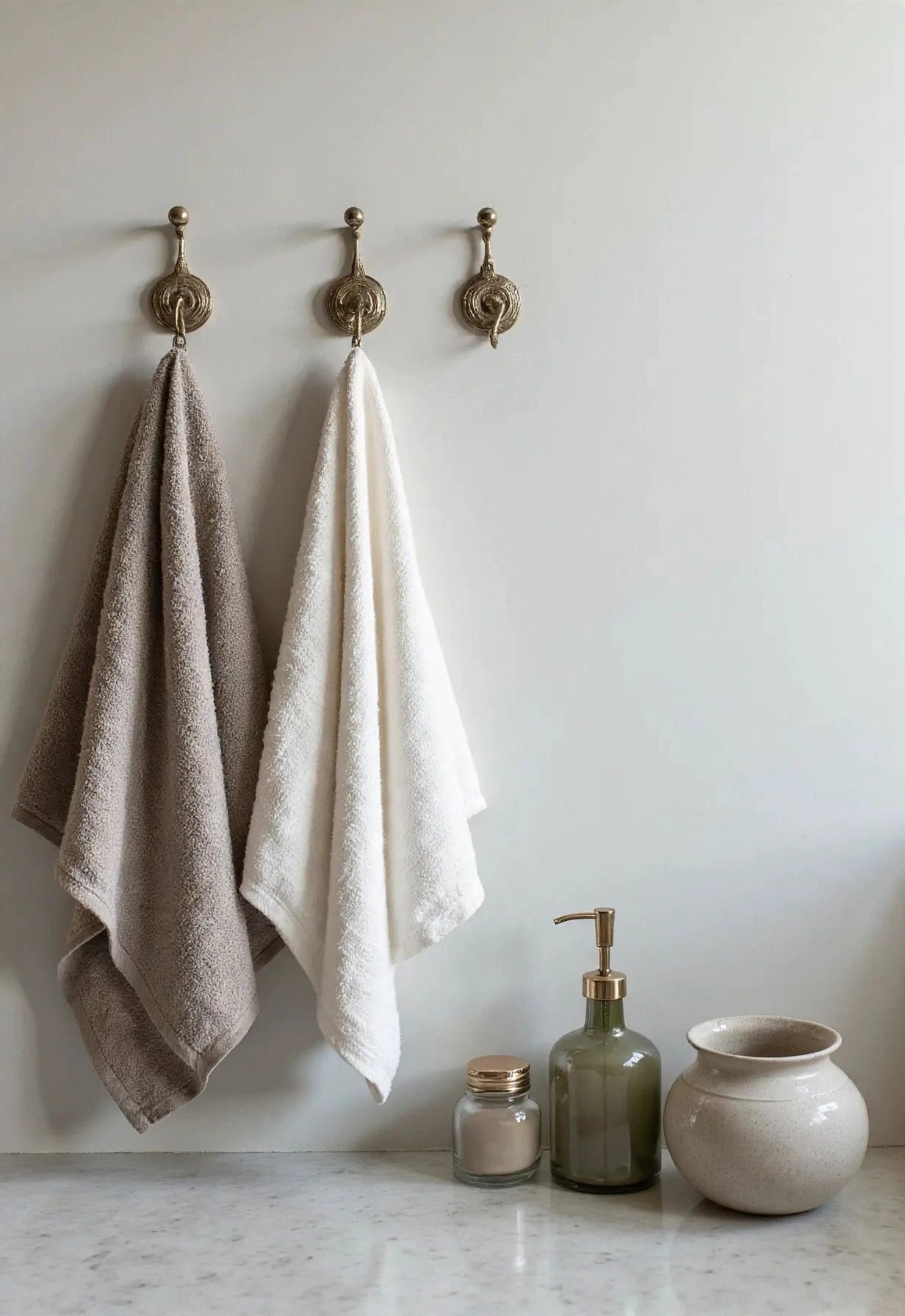Premium Luxury Monochrome Beige Hand Towel Se