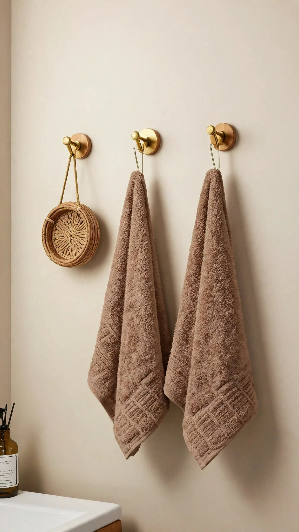 Mocha Taupe Hand Towel Set of 2