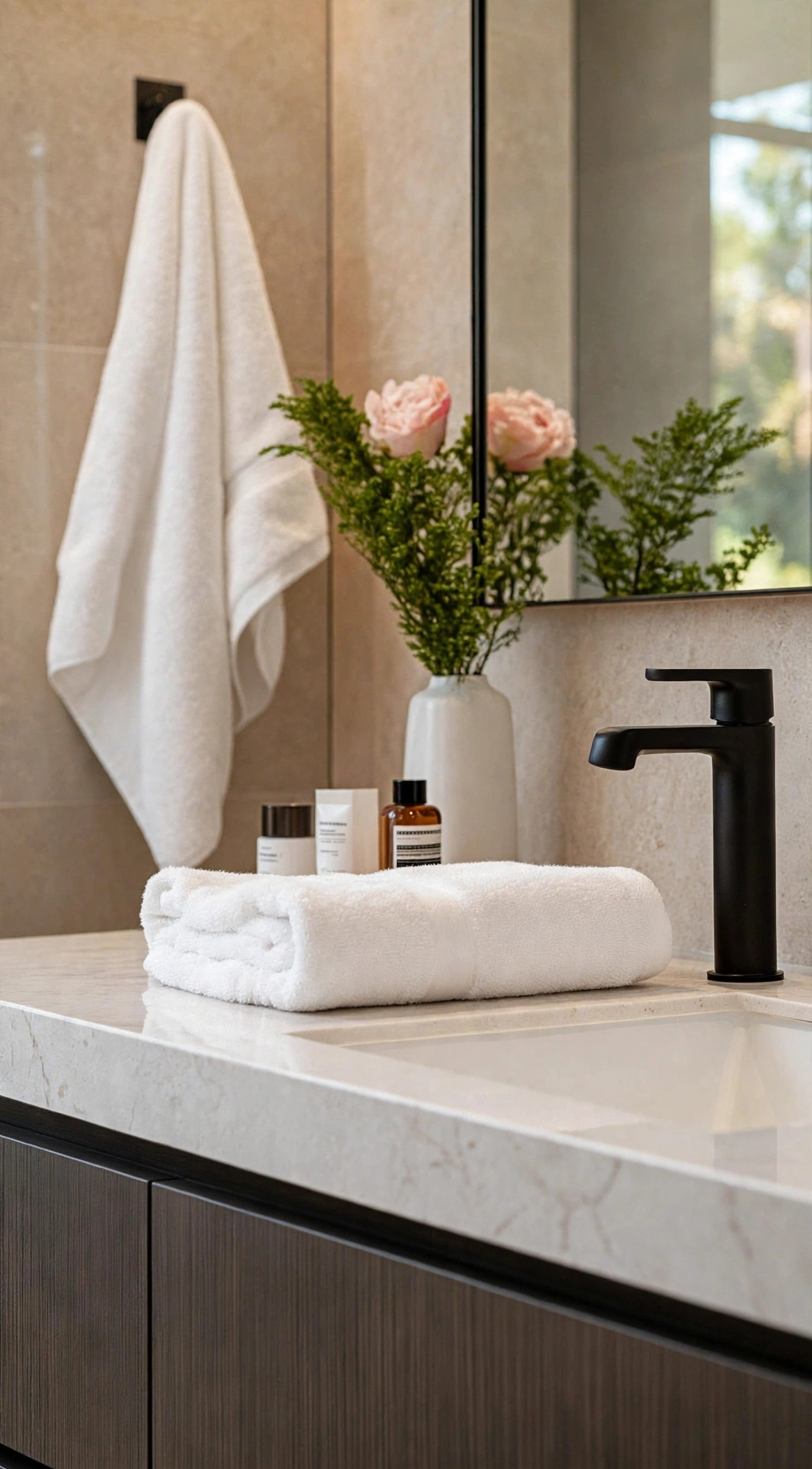 Pure White Luxury Bath Towel Set of 2