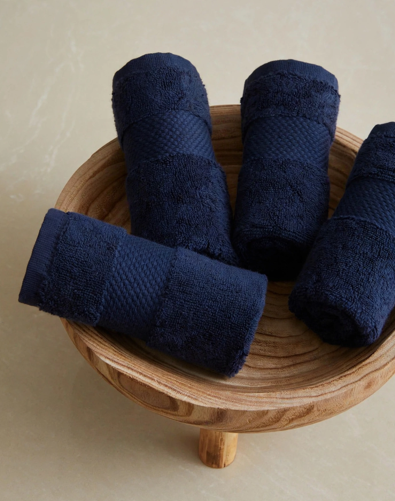 Navy Blue Luxury Face Towel Set of 4