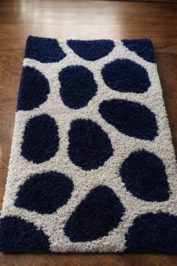 Luxury Pebble-Pattern Bathmat