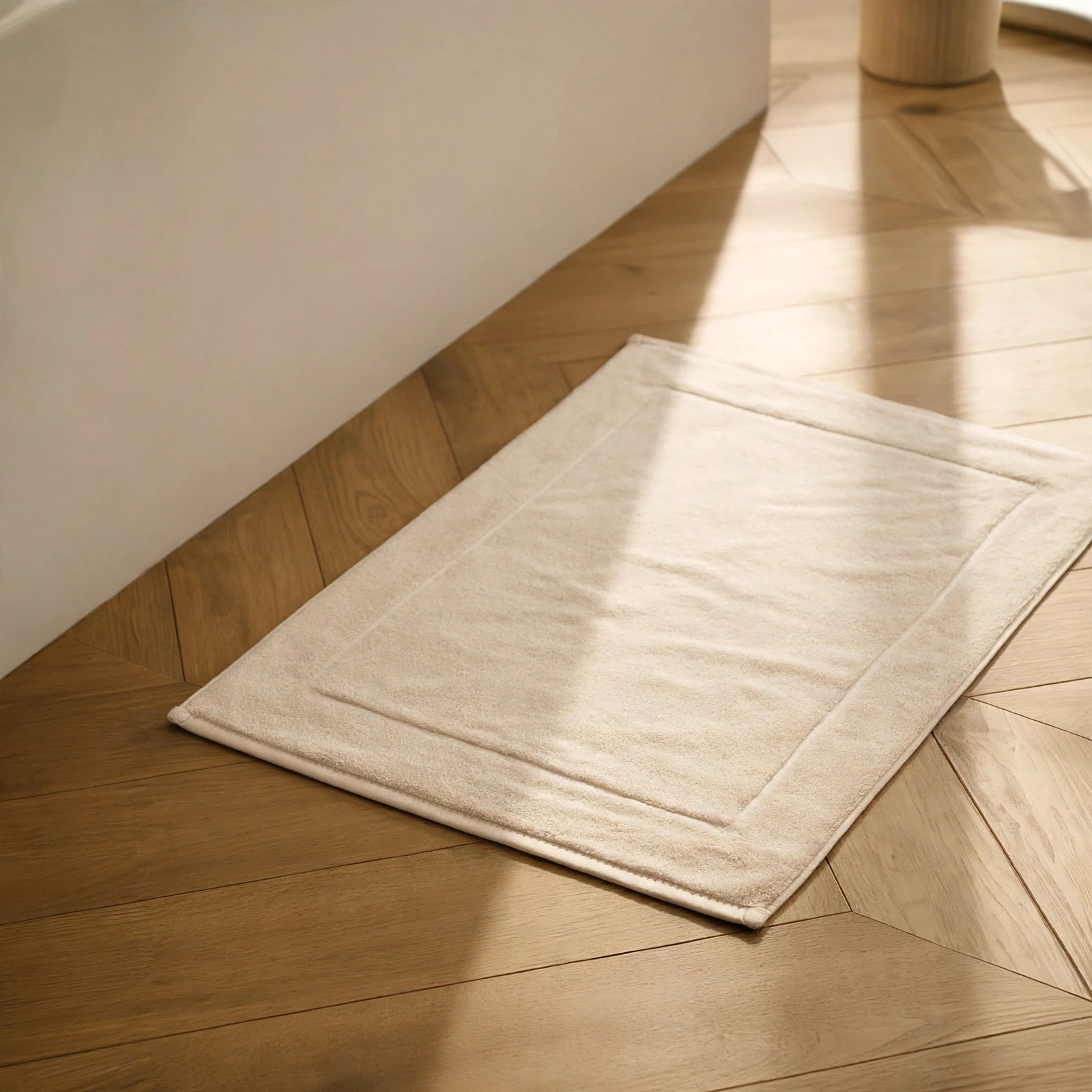 Vanilla Canvas Bath Mat