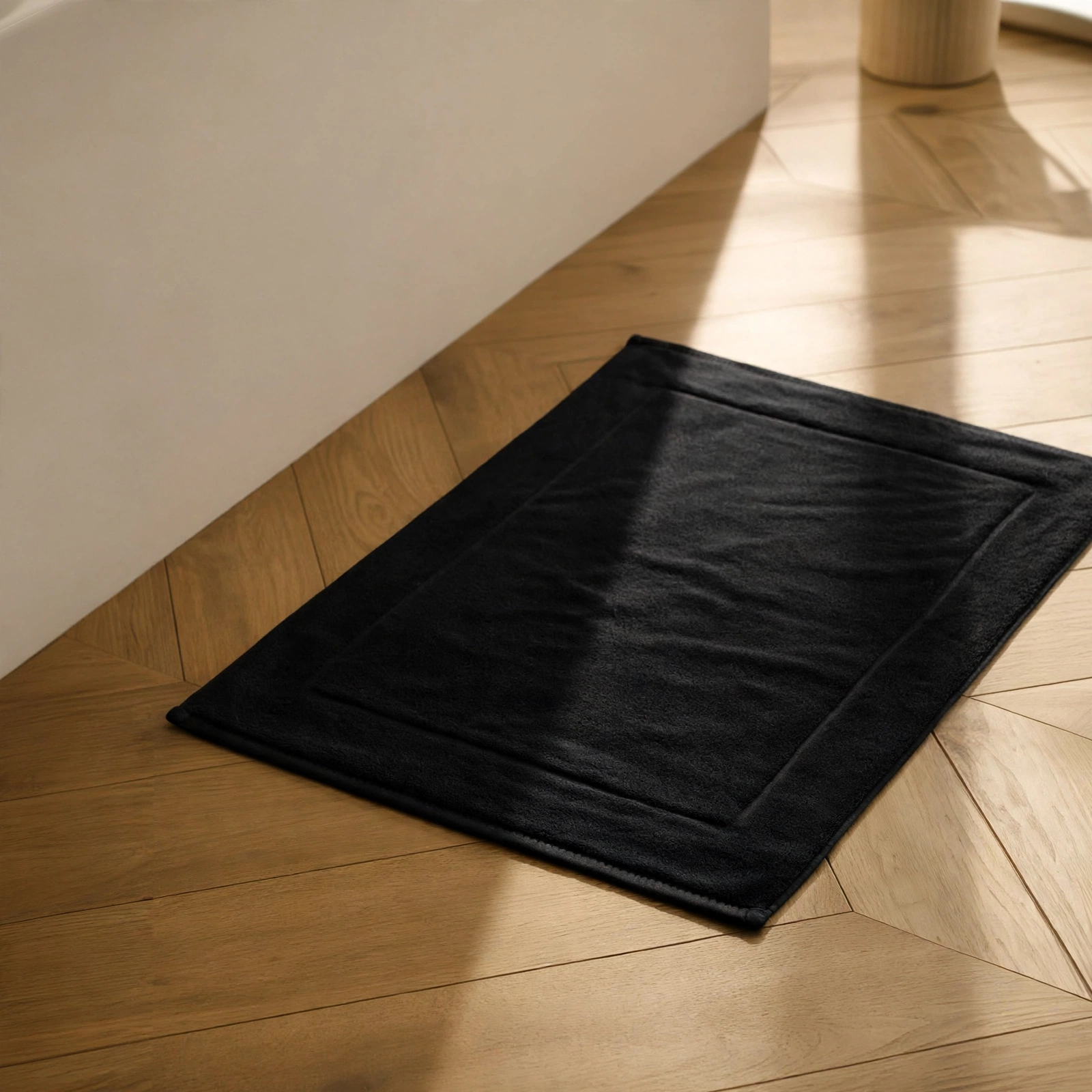 Jet Black Bath Mat
