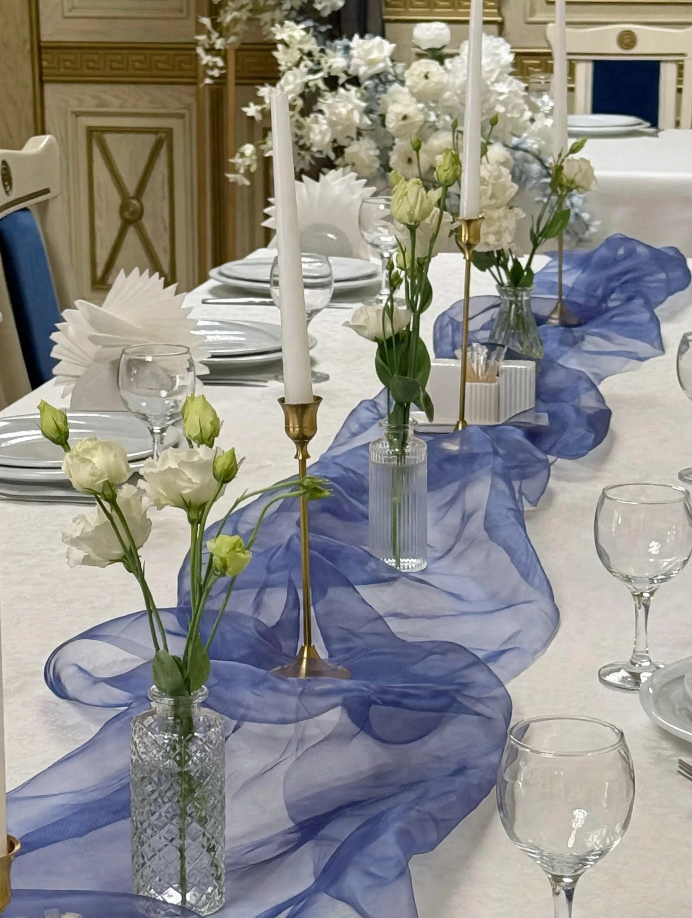 Periwinkle Organza Table Runner