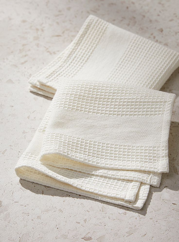 Off-White Waffle Kitchen Towel Set