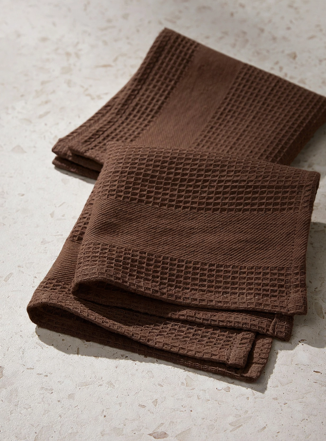 Brown Waffle Kitchen Towel Set