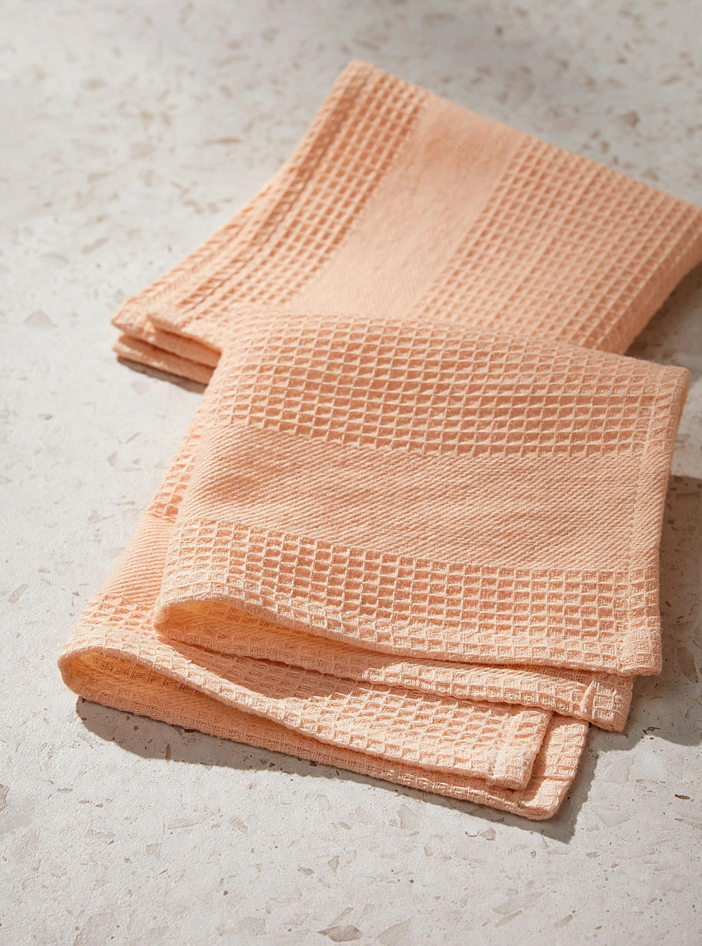 Light Orange Waffle Kitchen Towel Set