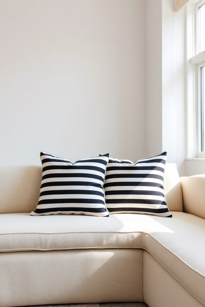 Black And White Stripes Cushion Covers - Pack Of 2